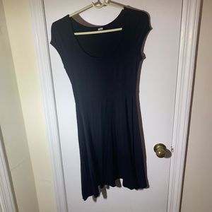Black flare dress